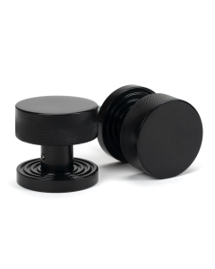 Black Brompton Mortice/Rim Knob Set (Beehive) | 46796