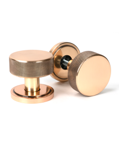 Polished Bronze Brompton Mortice/Rim Knob Set (Art Deco) | 46791