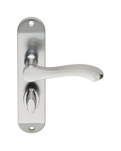 Carlisle Serozzetta Satin Chrome Lever On Bathroom Backplate | SZM133SC
