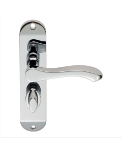 Carlisle Serozzetta Polished Chrome Lever On Bathroom Backplate | SZM133CP