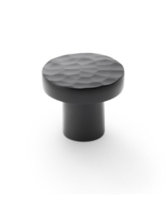 Alexander and Wilks Black 30mm Hanover Hammered Cupboard Knob 