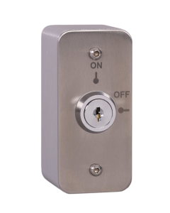 Architrave Stainless Steel On/Off Latching Key Switch