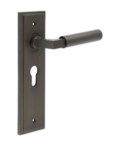 Set Burlington Dark Bronze Westminster Lever on Euro Lock Plate c/c 47.5mm  | BUR30-454DB
