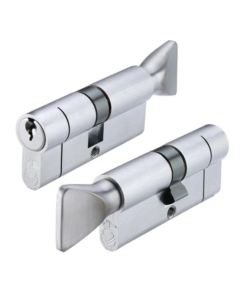 Keyed to Differ Satin Chrome 70mm Euro Cylinder & Turn 35/35 | V5EP70CTSC
