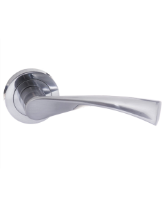 Set Status Satin Chrome Colorado Lever on Round Rose | S34RSC