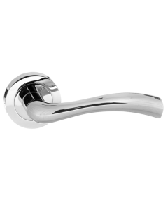Set Status Polished Chrome Texas Lever on Round Rose | S35RPC