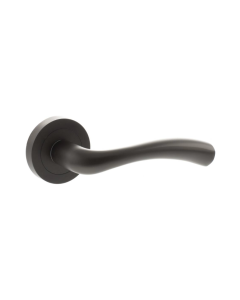 Set Status Urban Dark Bronze Texas Lever on Round Rose | S35RUDB