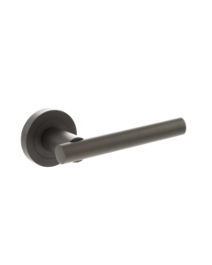 Set Status Urban Dark Bronze Nebraska Lever on Round Rose | S28RUDB