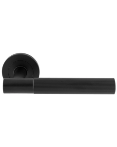 Matt Black Arrow Lined Style Lever on rose | SWL1172MB