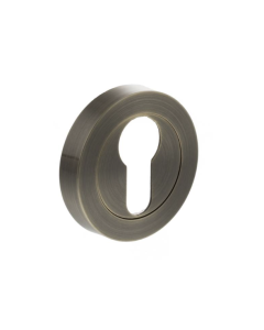 Status Antique Brass Round Euro Escutcheon | S2ESCERAB