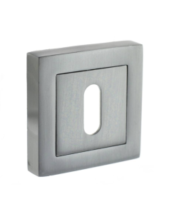 Status Satin Chrome Square Key Escutcheon | S4ESCKSSC