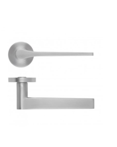 Satin Chrome Gio Lever on Round Rose | RM210SC