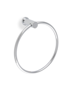 Alexander & Wilks Polished Chrome Brunel Plain Towel Ring | AW455PC