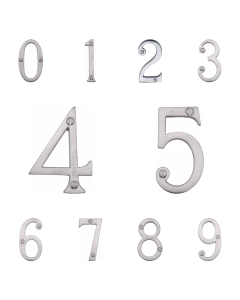 Heritage Brass Satin Chrome 76mm Screw Fixing Numerals | C1560SC