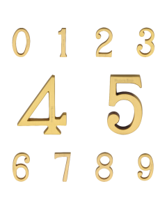 Heritage Brass Satin Brass 76mm Pin Fixing Numerals | C1564SB