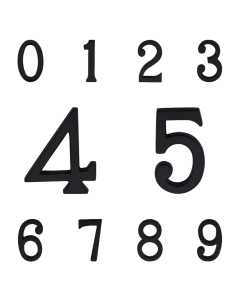 Heritage Brass Matt Black 76mm Pin Fixing Numerals | C1564BKMT