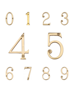 Heritage Brass Polished Brass 76mm Screw Fixing Numerals | C1560PB