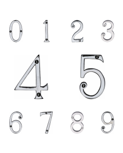 Heritage Brass Polished Chrome 76mm Screw Fixing Numerals | C1560PC