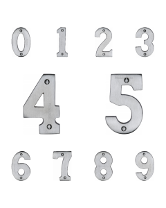 Heritage Brass Satin Chrome 76mm Screw Fixing Numerals | C1566SC