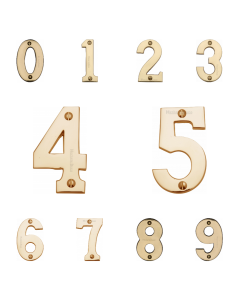 Heritage Brass Polished Brass 76mm Screw Fixing Numerals | C1566PB