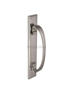 Heritage Brass Polished Chrome Door Pull Handle on Back Plate 335mm