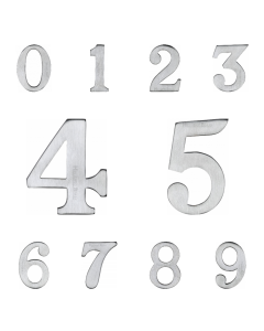 Heritage Brass Satin Chrome 51mm Self Adhesive Numerals | C1568SC