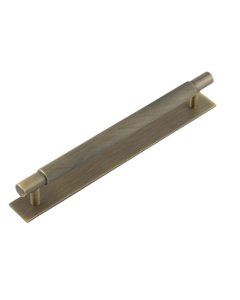 Hoxton Antique Brass Taplow 224mm Knurled Handle on Plain Backplate | HOX2060-5060AB