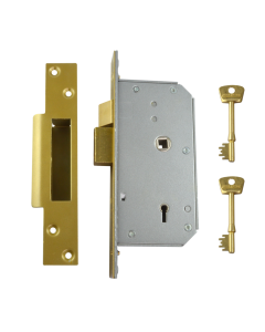 UNION Polished Brass 73mm C-Series 3K70 Left Hand Sashlock | 3K70-PL-73-LH