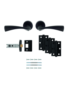 Matt Black Sintra Latch Pack - Ultimate Door Pack