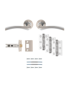 Satin Nickel / Polished Chrome Sines Latch Pack - Ultimate Door Pack
