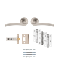 Satin Nickel Tavira Latch Pack - Ultimate Door Pack