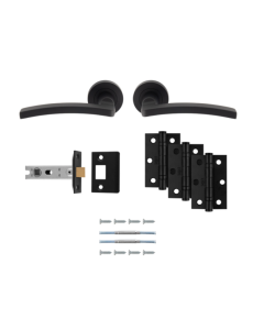 Matt Black Tavira Latch Pack - Ultimate Door Pack