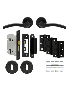 Matt Black Sines Lock Pack - Ultimate Door Pack