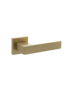 Set Satin Brass Panetti Square Lever Door Handle | SP217SB