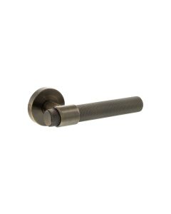 Set Antique Brass Andretta Knurled Lever Handle | SPR160AB