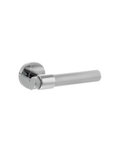 Set Polished Chrome Andretta Knurled Lever Handle | SPR160PC
