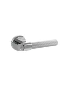 Set Polished Chrome Fasana Lined Lever Handle | SPR165PC