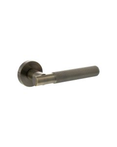 Set Antique Brass Rosarno Knurled Lever Handle | SPR170AB