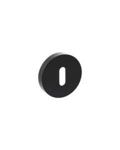 Senza Pari Matt Black Minimal Round Key Escutcheon | SPRESCKMB