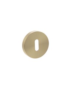 Senza Pari Satin Brass Minimal Round Key Escutcheon | SPRESCKSB