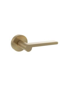 Set Satin Brass Darrio Lever  Door Handle | SPRO218SB