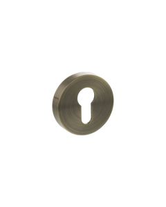 Senza Pari Antique Brass Round Euro Escutcheon | SPROESCEAB