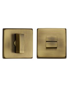 Antique Brass Square Bathroom Turn & Release - SQ4035