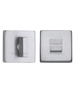 Satin Chrome Square Bathroom Turn & Release - SQ4035
