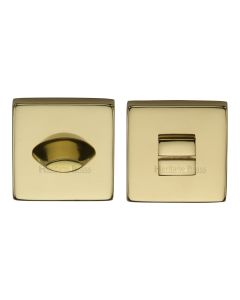 Polished Brass Square Bathroom Turn & Release - SQ4043