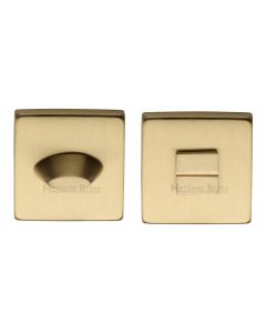 Satin Brass Square Bathroom Turn & Release - SQ4043