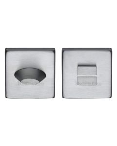 Satin Chrome Square Bathroom Turn & Release - SQ4043