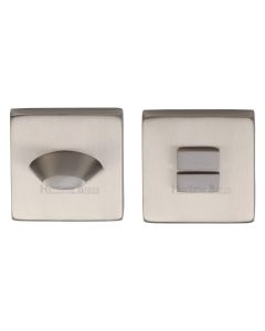 Satin Nickel Square Bathroom Turn & Release - SQ4043