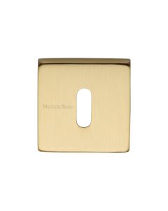 Satin Brass Standard Key Escutcheon Square - SQ5002