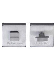 Satin Chrome Square Bathroom Turn & Release - SQ5040